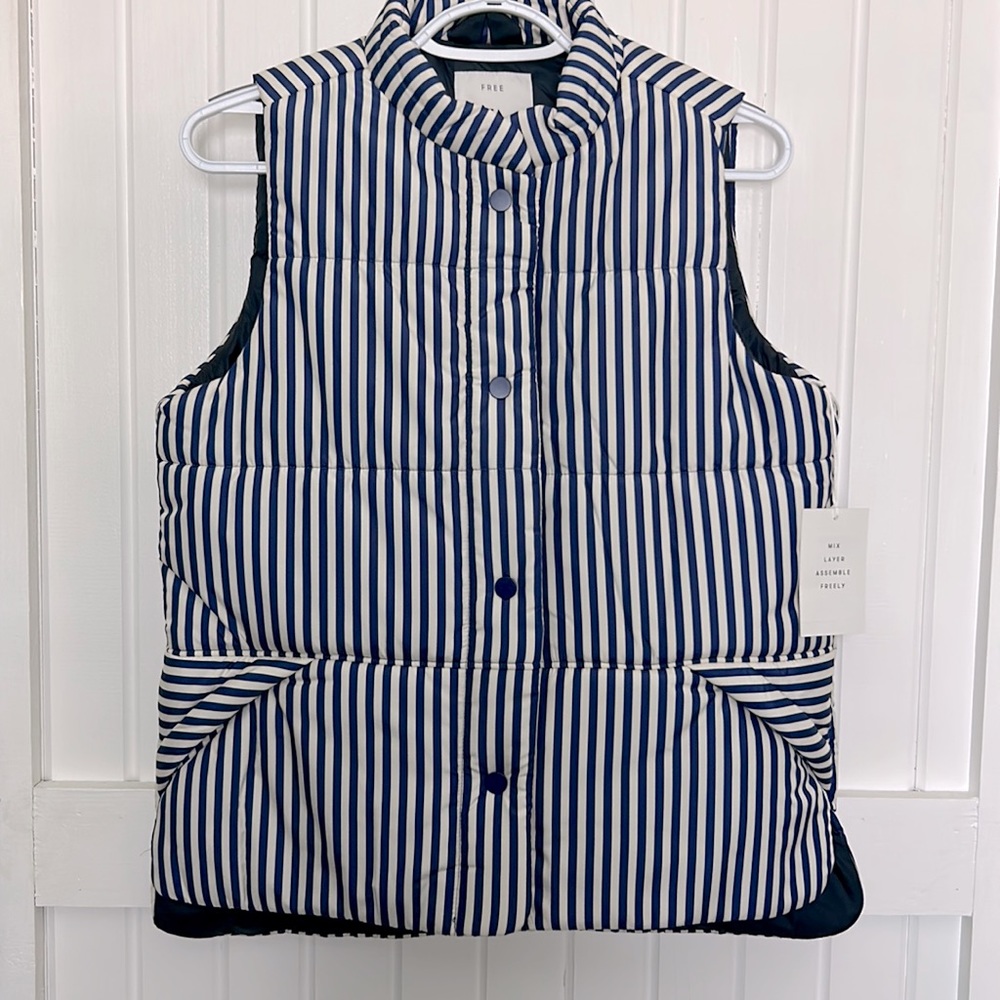 Striped Puffer Vest